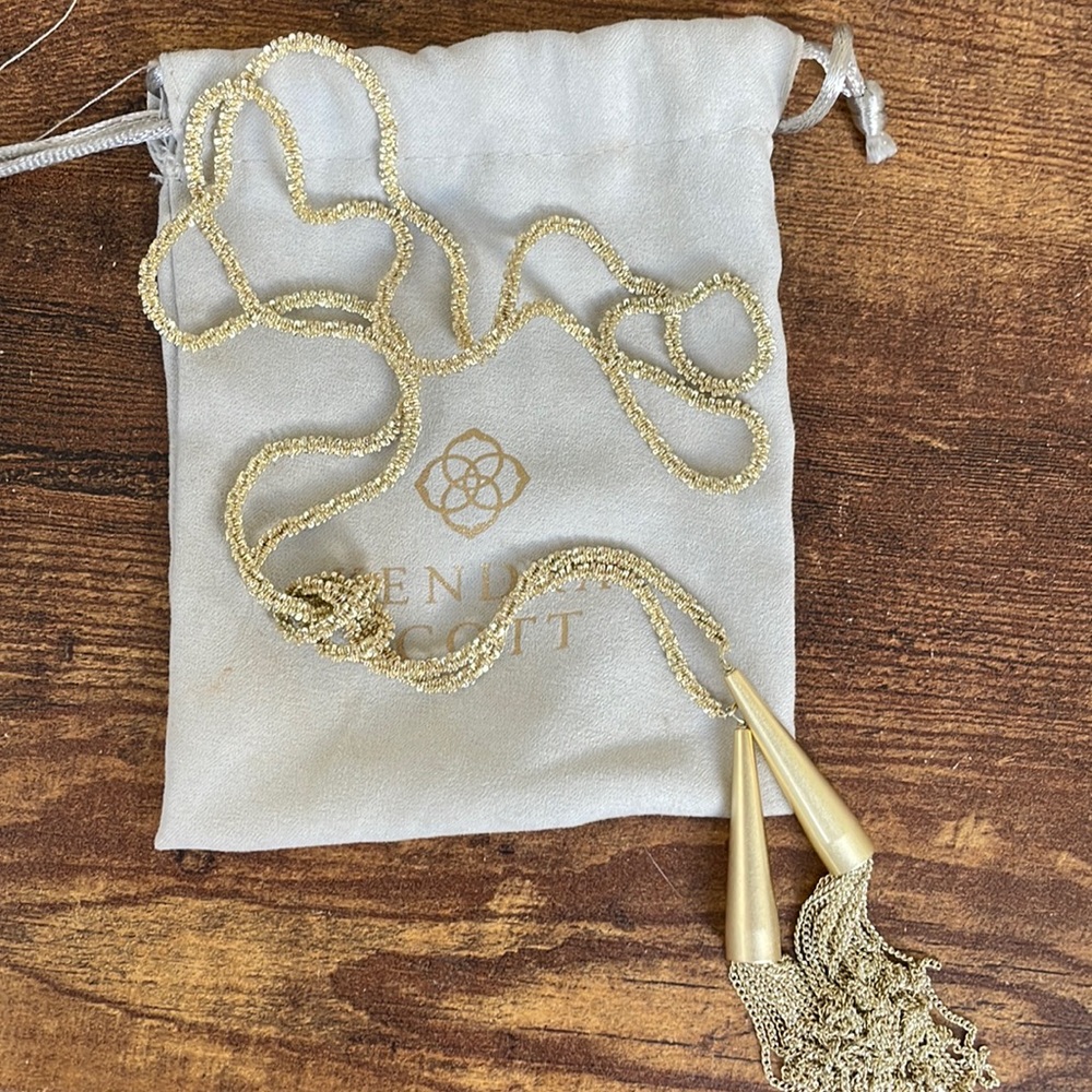 Gold Kendra Scott wrap-around necklace